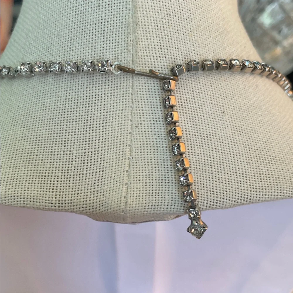 VTG Elegant Black Crystal Collar Necklace